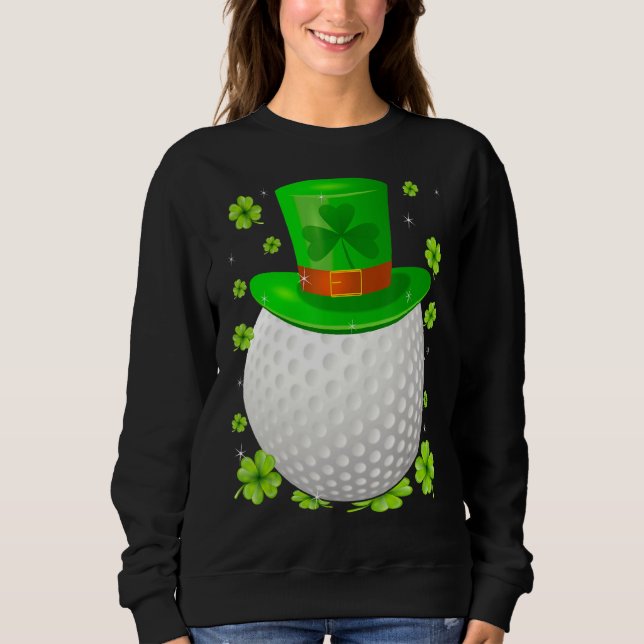 Saint Patrick S Day Irish Golf  Hat Shamrock Sport Sweatshirt (Front)