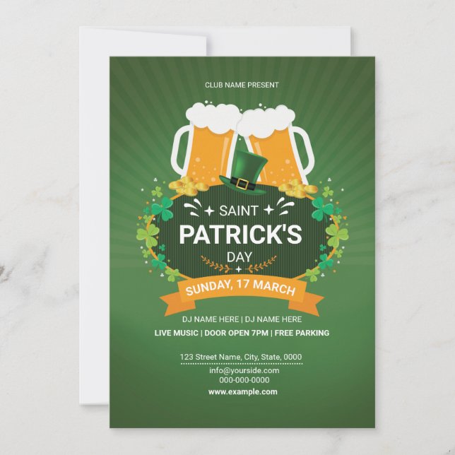 Saint Patrick’s Day Party Invitation (Front)