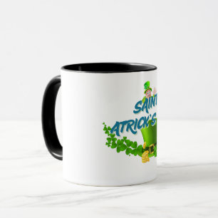 Saint Patrick’s Day Shirt – Lucky Leprechaun Hat & Mug