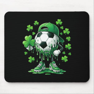 Saint Patrick Soccer Ll Guy With Clover For Player Mouse Pad