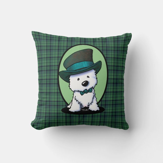 Saint Patrick Westie KiniArt Cushion (Front)