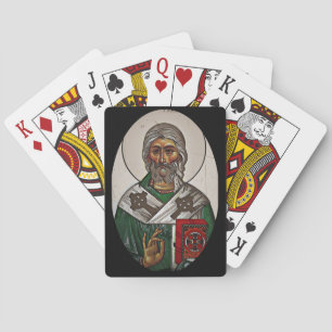 Saint Patrick with Holy Scripture Playing Cards