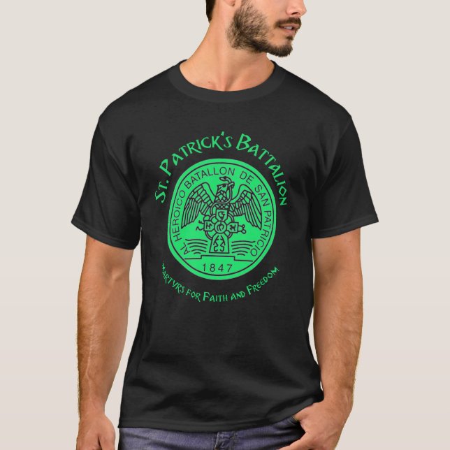 Saint Patrick's Battalion San Patricios Catholic T-Shirt (Front)