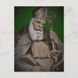 Saint Patrick's Bible and Staff Postcard