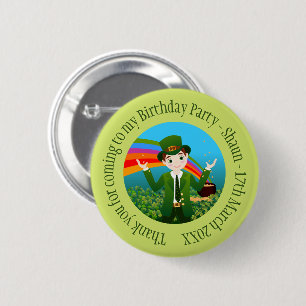 Saint Patrick's Birthday Boy Thank you 6 Cm Round Badge