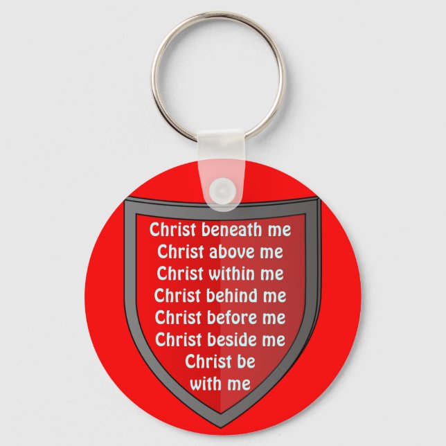 Saint Patrick's breastplate prayer keychain (Front)