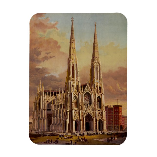 Saint Patrick's Cathedral in Midtown Manhattan  Magnet (Vertical)
