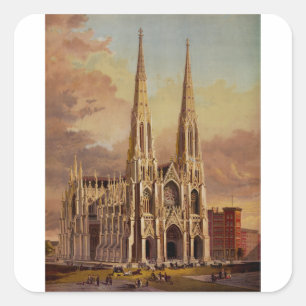 Saint Patrick's Cathedral in Midtown Manhattan  Square Sticker