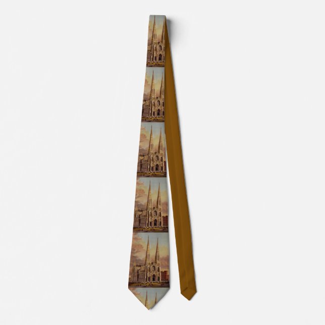 Saint Patrick's Cathedral in Midtown Manhattan  Tie (Front)
