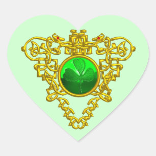 SAINT PATRICK'S CELTIC HEART HEART STICKER
