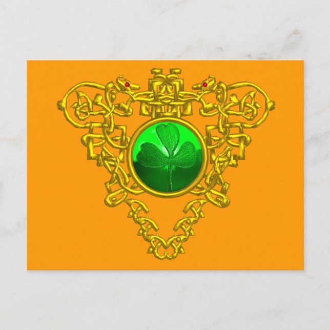 SAINT PATRICK'S CELTIC HEART POSTCARD (Front)