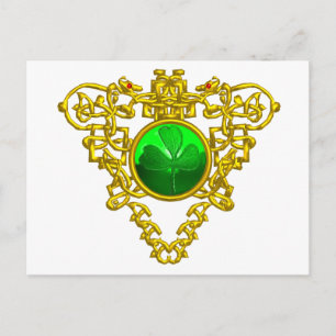 SAINT PATRICK'S CELTIC HEART POSTCARD