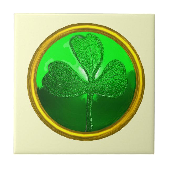 SAINT PATRICK'S CELTIC HEART,SHAMROCK TILE (Front)