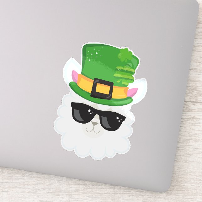 Saint Patrick's Day, Alpaca, Llama, Leprechaun Hat (Detail)
