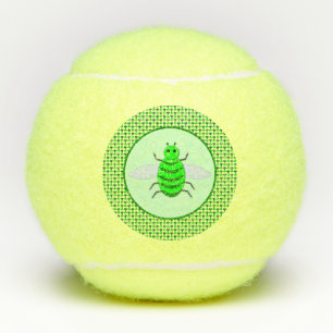 Saint Patricks Day Bee and Shamrocks Tennis Balls