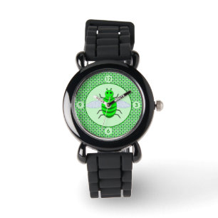 Saint Patricks Day Bee and Shamrocks Watch