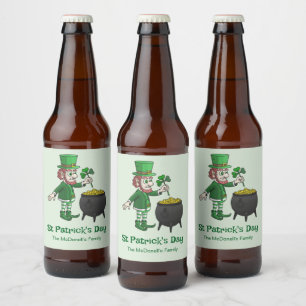 Saint Patrick's Day Beer Bottle Label