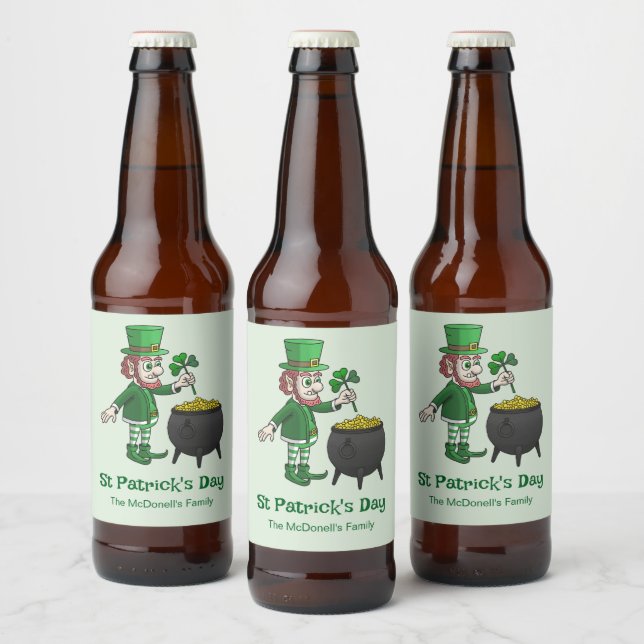Saint Patrick's Day Beer Bottle Label (Bottles)