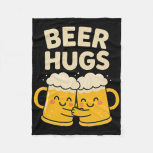 Saint Patricks Day Beer Hugs Drinking Pun Fleece Blanket