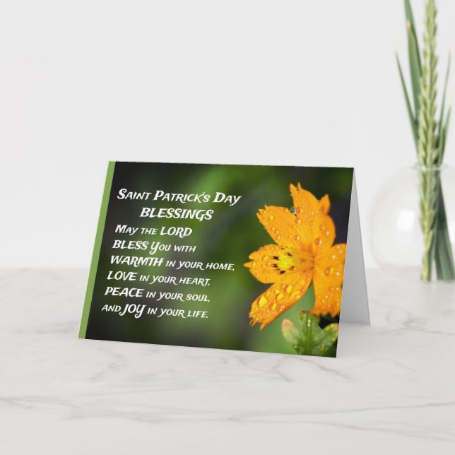 Saint Patrick's Day Blessings Holiday Card (Front)
