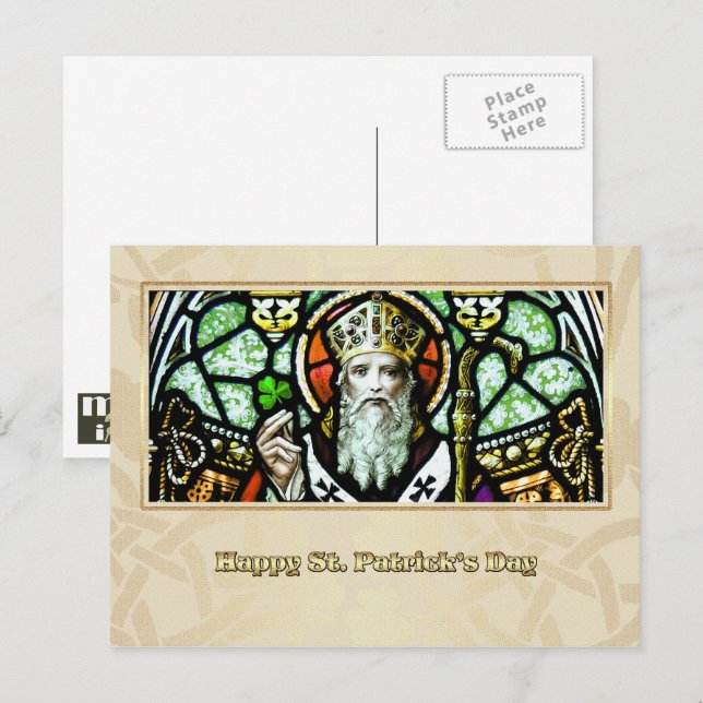 Saint Patrick's Day Blessings Religious  Postcard (Front/Back)