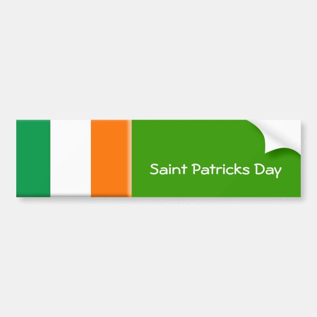 Saint Patricks Day Bumper Sticker (Front)