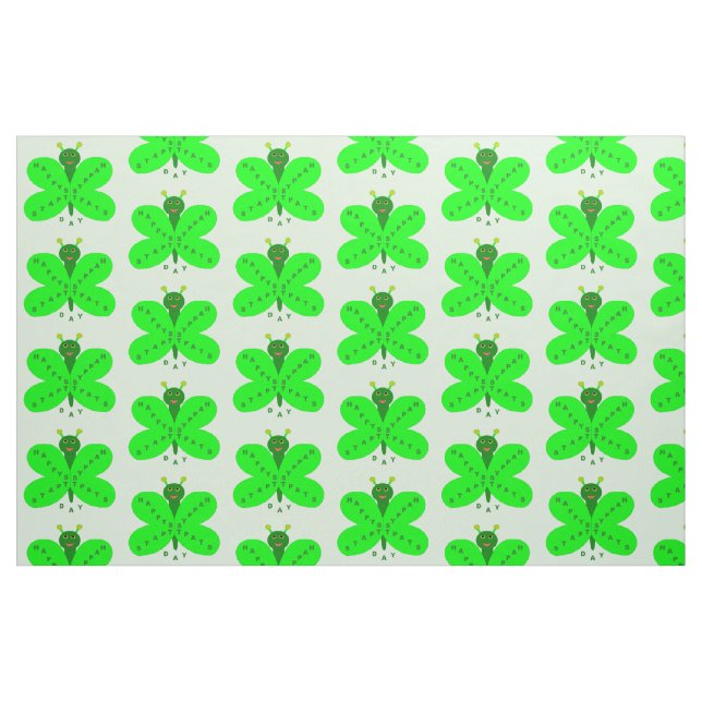 Saint Patrick's Day Butterfly Craft Fabric (Fat Quarter)
