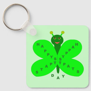 Saint Patrick's Day Butterfly Custom Key Ring