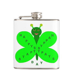 Saint Patrick's Day Butterfly Flask