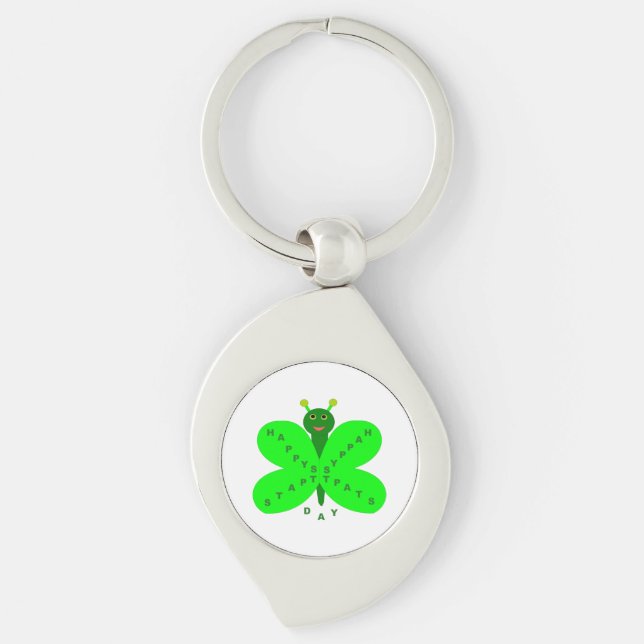Saint Patrick's Day Butterfly Keychain (Front)