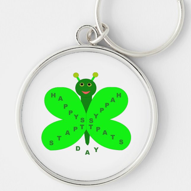 Saint Patrick's Day Butterfly Keychain (Front)