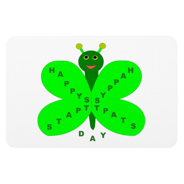 Saint Patricks Day Butterfly Magnet (Horizontal)
