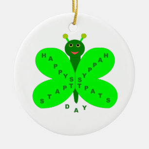 Saint Patricks Day Butterfly Ornament