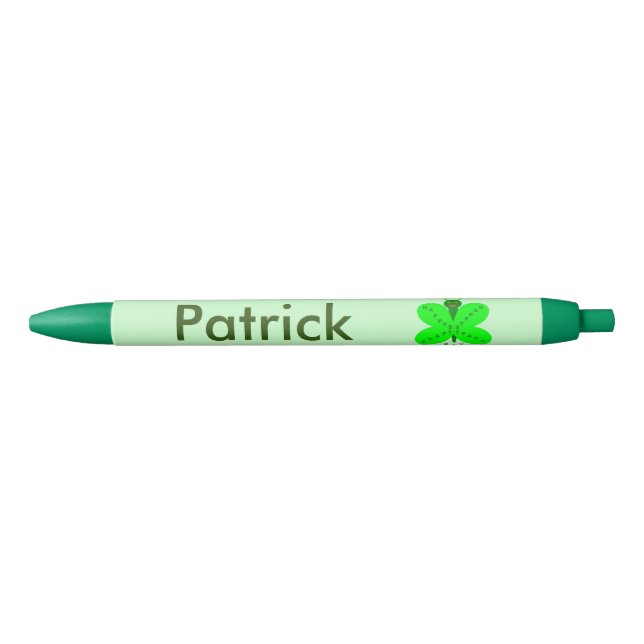 Saint Patrick's Day Butterfly Personalised Pen (Front)