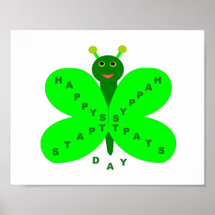 Saint Patricks Day Butterfly Poster