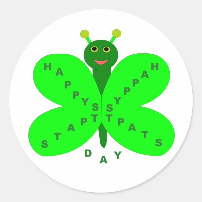 Saint Patrick's Day Butterfly Stickers (Front)