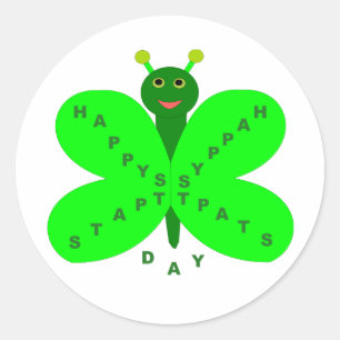 Saint Patrick's Day Butterfly Stickers