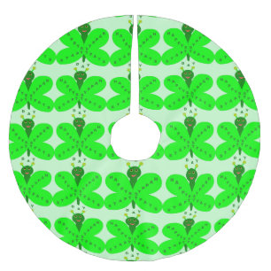 Saint Patrick's Day Butterfly Tree Skirt