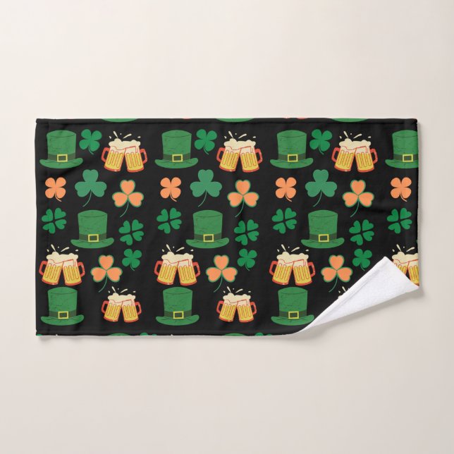 Saint patrick's day celtic,irish funny beer,charms hand towel (Hand Towel)