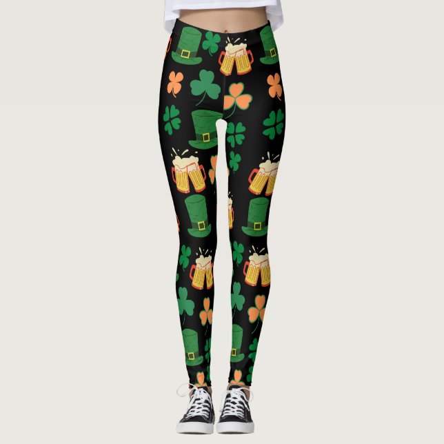 Saint patrick's day celtic,irish funny beer,charms leggings (Front)