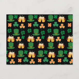 Saint patrick's day celtic,irish funny beer,charms postcard