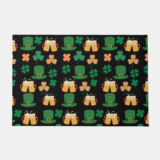 Saint patrick's day celtic, irish funny pattern doormat (Front)