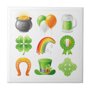 saint patricks day ceramic tile