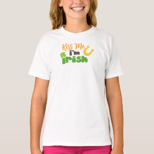 Saint Patrick's Day, Clovers, Kiss Me I'm Irish T-Shirt