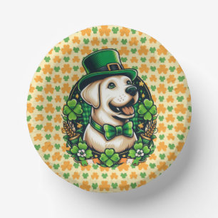Saint Patrick's Day cut dog Paper Plate
