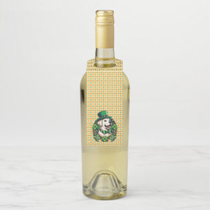 Saint Patrick's Day Cute Dog Bottle Tag