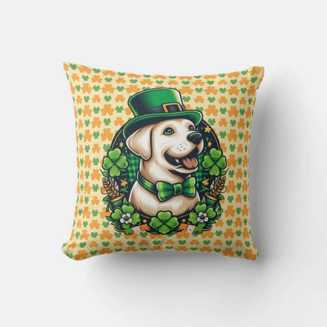 Saint Patrick's Day Cute Dog Cushion (Front)