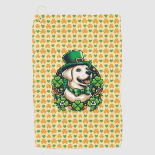 Saint Patrick's Day Cute Dog Golf Towel