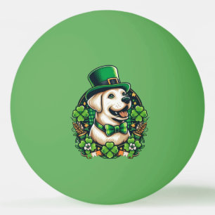 Saint Patrick's Day Cute Dog Ping Pong Ball