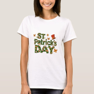 Saint Patricks Day Funny floral Festive 2024 T-Shirt
